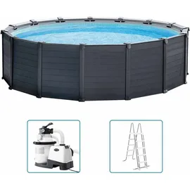 Intex  Graphite Panel Pool Set 478 x 124 cm inkl. Sandfilteranlage 26384