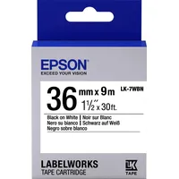 Epson LK-7WBN Beschriftungsband, 36mm, schwarz/weiß (C53S657006)