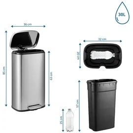 HJH Office Clean 30 l Silber