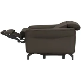 Uno Relaxsessel Basel Leder 99 x 87 x 96 cm Braun elektrisch