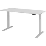 bümö Schreibtisch elektrisch höhenverstellbar 180x80 cm Grau / Silber