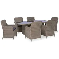 vidaXL Garten-Essgruppe 7-tlg. braun 3057796