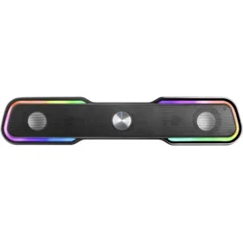 Mars Gaming MSBX, 10W Gaming-Soundbar, Dynamische RGB-Beleuchtung, DSP-Soundprozessor, Bluetooth 5.0 - Klinke, Mehrstufiger Raumklang, Schwarz