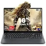 2026 16" Laptop Computer Notebook Ryzen 7 4800H Prozessor (bis zu 4,2 GHz),IPS FHD Display,16GB RAM 512GB SSD,WiFi6,BT5.0,USB3.0,Type-C,Beleuchtete Tastatur,Fingerprint für Business und Studenten