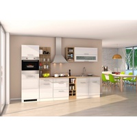 Held MÖBEL Küchenzeile »Mailand«, mit Elektrogeräten, Breite 300 cm, weiß