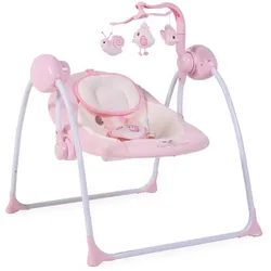 Babywippe Swing+ mit Musikfunktion, regulierbare Lautstärke, Zeitschaltuhr rosa