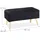 Relaxdays Truhenbank Samt Schwarz 41 x 80 x 40 cm