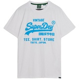 Superdry T-Shirt - Weiß,Hellblau - L
