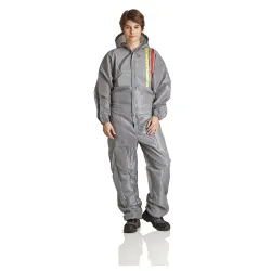 Mehrweg- Lackieroverall, Kapuze, grau, PSA Kategorie 1 LO-M , 1 Stück, Größe M, einzeln verpackt