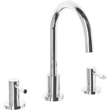 Beliani Waschtischarmatur Messing silber