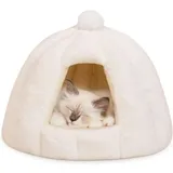 Höhlenbett Für Katzen Und Hunde, Indoor-iglu-hundehütte Mit Herausnehmbarem, Waschbarem Kissen, Gemütliches Und Warmes Zelt Für Kleine Und Mittelgroße Haustiere (schneewittchen, M)