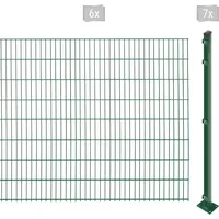 Arvotec Doppelstabmattenzaun ARVOTEC "EASY 163 zum Aufschrauben", grün (dunkelgrün), H:163cm, Stahl, Kunststoff, Zaunelemente, Zaunhöhe 163 cm, Zaunlänge 2 - 60 m