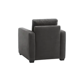 bobb Sessel Lisa de Luxe Mikrofaser 85 x 90 x 93 cm Schwarz