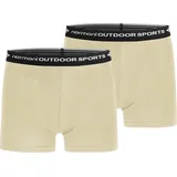normani Outdoor Sports Retro Boxer unifarben Wollweiß S 2er Pack