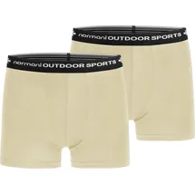 normani Outdoor Sports Retro Boxer unifarben Wollweiß S 2er Pack