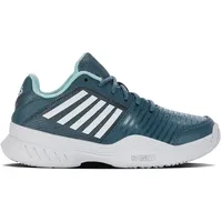 K-Swiss Court Express Omni Tennis Shoe, Indian Teal/White/Aqua Splash, 33 EU