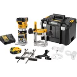 DeWalt DCW604P2 Akku-Oberfräse inkl. Koffer + 2 Akkus 5,0Ah