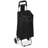 Relaxdays Einkaufstrolley klappbar schwarz