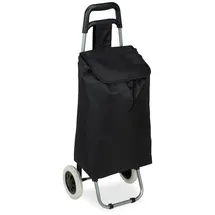 Relaxdays Einkaufstrolley klappbar schwarz