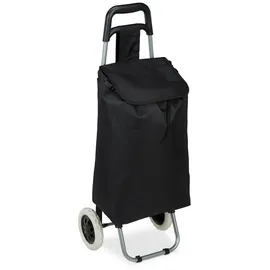 Relaxdays Einkaufstrolley klappbar schwarz