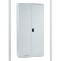 C+P Flügeltürenschrank Stahl H1950xB935xT400mm Lichtgrau/Lichtgrau 4 Fachböden