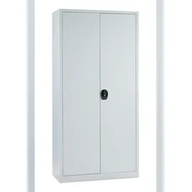 C+P Flügeltürenschrank Stahl H1950xB935xT400mm Lichtgrau/Lichtgrau 4 Fachböden