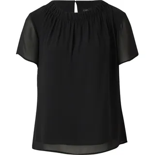 s.Oliver Luftige Chiffon-Bluse mit gesteppter Raffung schwarz L