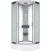 AcquaVapore D58-50M1-EC Komplettdusche mit 2K Scheiben Versiegelung 90 x 90 cm Weiß