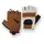 Chiba Retro Handschuhe beige/braun XL