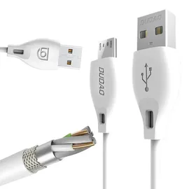 DUDAO USB - Micro-usb-kabel 2,4 M Weiß