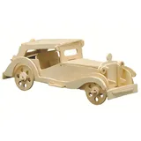 Peter Bausch GmbH & Co. KG PEBARO 865/6 - Holzbausatz Oldtimer VI, 41 Teile, Holzkonstruktion zum Zusammenstecken