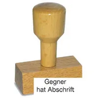 Amos Stempel Gegner hat Abschrift