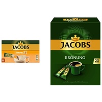Jacobs Kaffeespezialitäten 3 in 1 Caramel, 120 Sticks mit Instant Kaffee, 12 x 10 Getränke & löslicher Kaffee Krönung, 160 Instant Kaffee Sticks, 8er Pack, 8 x 20 Getränke