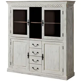 MASSIVMOEBEL24.DE Highboard 150 x 160 x 45 cm Weiß