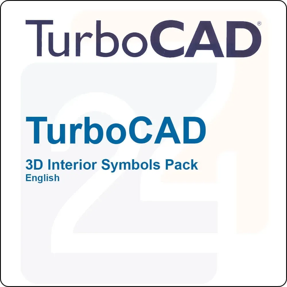 TurboCAD 3D Interior Symbols Pack, English