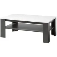 Furn.design Couchtisch Weiß Hochglanz, Grau, Stone Beistelltisch 118 x