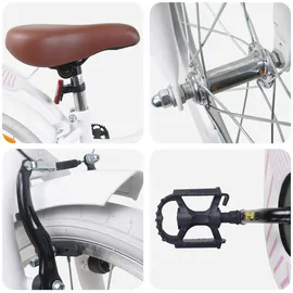 vidaXL Kinderfahrrad 18 Zoll weiß