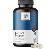 HealthyWorld Cortisol Support - 180 Kapseln - Ashwagandha, Rosenwurz, L-Theanin, Zink, Schwarzer Pfeffer, Vitamin C1, B1, B5, B6 - für das Hormongleichgewicht - vegetarische Formel