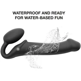 Strap-On-Me Strapless Strap-on „Vibrating Bendable“ mit 3 Motoren, schwarz