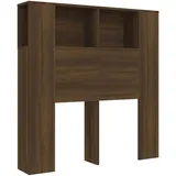 vidaXL Kopfteil mit Ablagen Braun Eichen-Optik 100x18,5x104,5 cm
