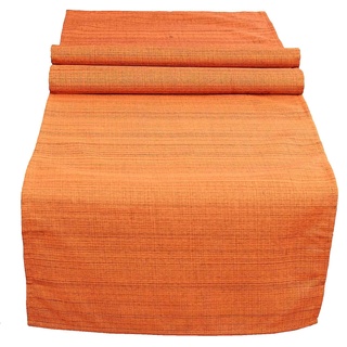heimtexland ® Outdoor-Tischdecke Meliert Garten Deko Tischläufer 40x140 Terra Typ645
