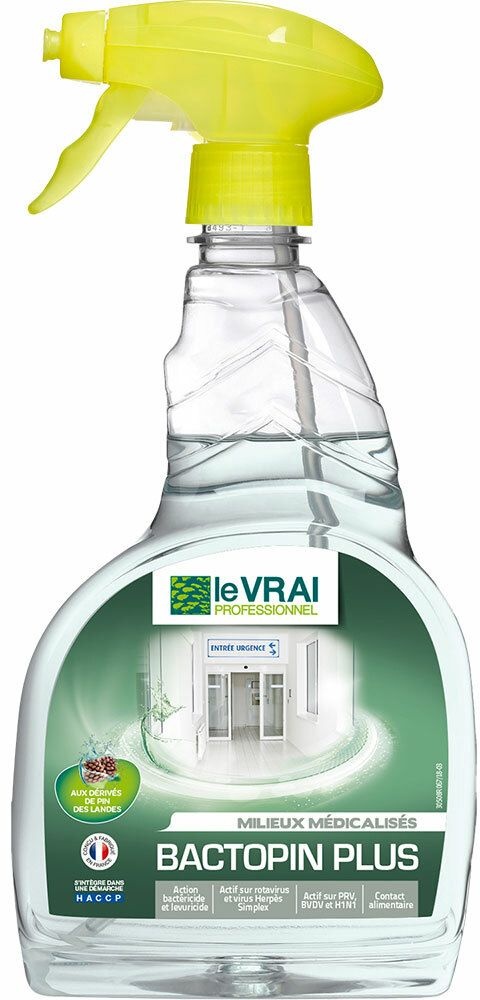 Le VRAI PROFESSIONNEL Bactopin Plus Spray Surfaces 750 ml liquide