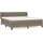 vidaXL Boxspringbett mit Matratze Taupe 180x200 cm Stoff