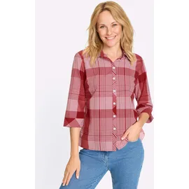 Classic Basics Karo-Bluse rot/weiß 50