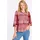 Classic Basics Karo-Bluse rot/weiß 50