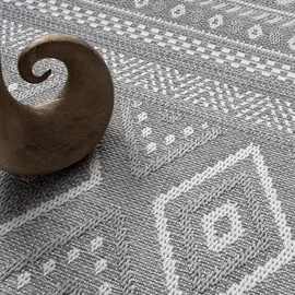 Paco Home Vermont 184 Webteppich 300 x 400 cm grau