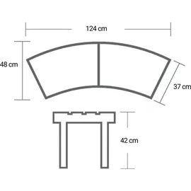 Intex PureSpa Beistelltisch braun 124 x 48 x 42 cm