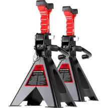 Heyner HEYNER® Unterstellbock 2er Set mit Gummiauflage Hubhöhe 282-430 mm Traglast 2t Stützbock Stützfuß 10-Fach Höhenverstellbar