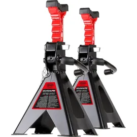 Heyner HEYNER® Unterstellbock 2er Set mit Gummiauflage Hubhöhe 282-430 mm Traglast 2t Stützbock Stützfuß 10-Fach Höhenverstellbar