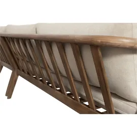 Woood Biam Garten Loungeset Akazienholz, Natur/Sand - Transparent/Grau